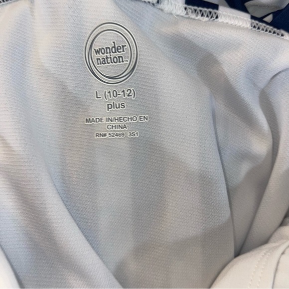 Wonder Nation Navy and White Swimsuit 10/12+ - Picture 5 of 5